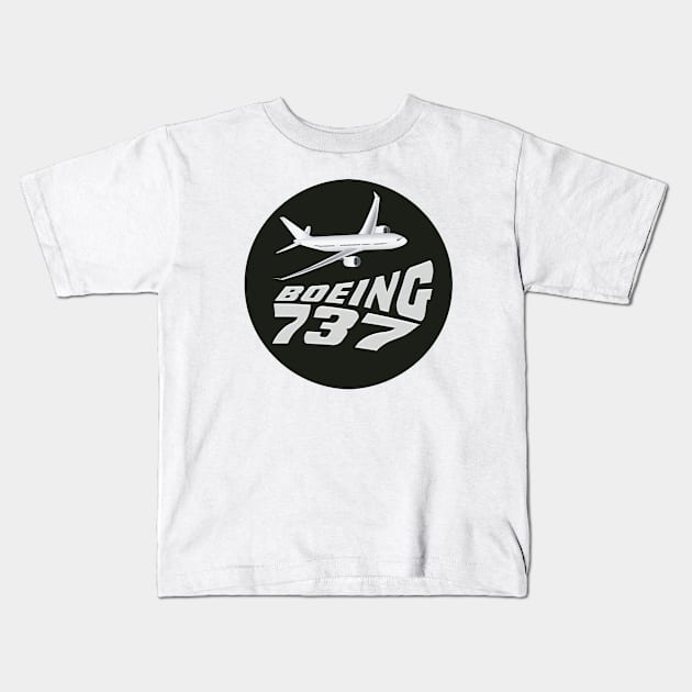 Boeing 737 Kids T-Shirt by Joshua Designs